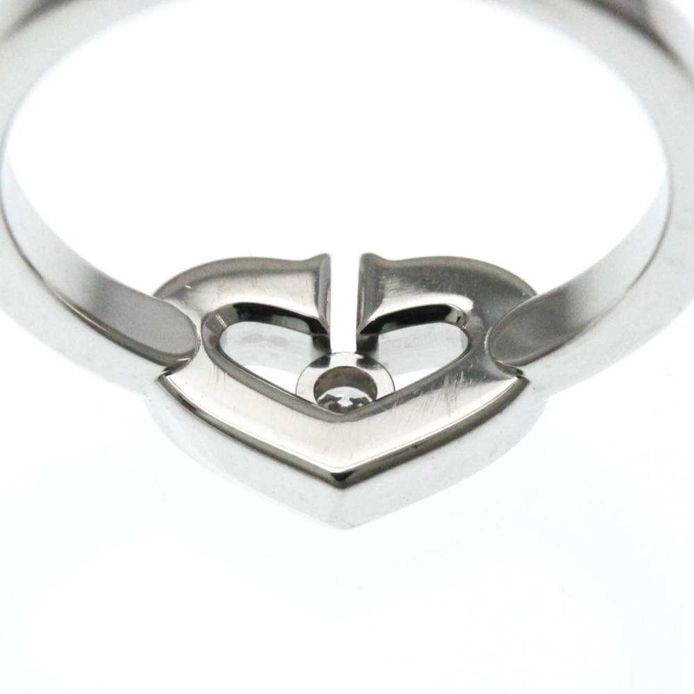CARTIER 18k Silver Diamond Heart Ring - Picture 9 of 10